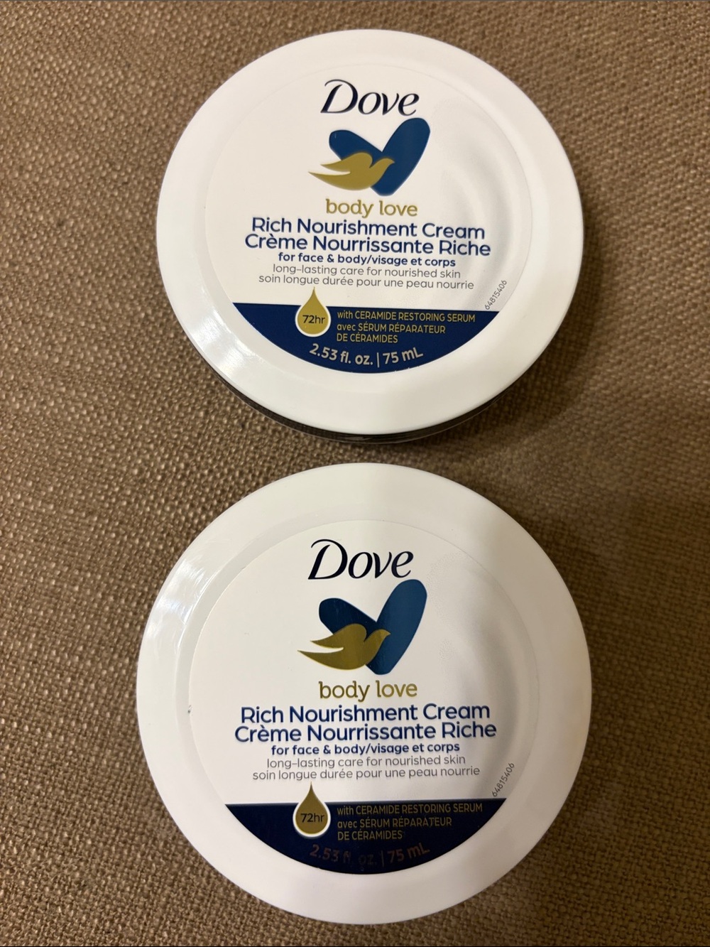 DOVE Body Love Rich Nourishment Cream 
Set of 2